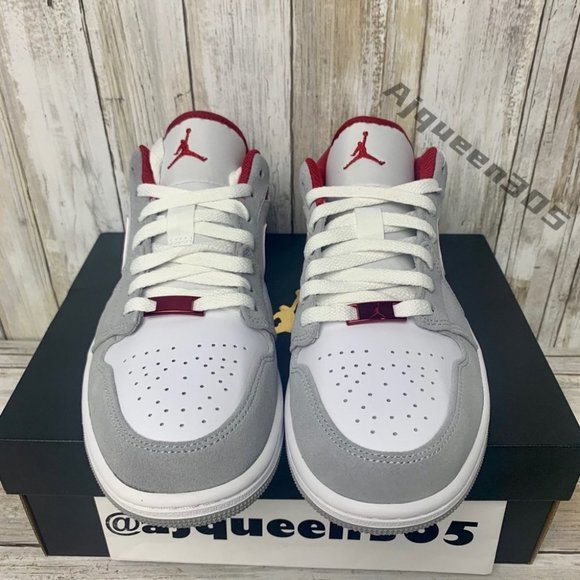 Air Jordan 1 Low Smoke Grey Red - Picture 4 of 6